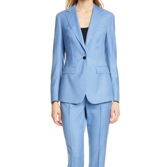 SUISTUDIO Suit Supply Classic Blazer Tailored for Women (Light Blue, 2S) - Picture 2 of 9